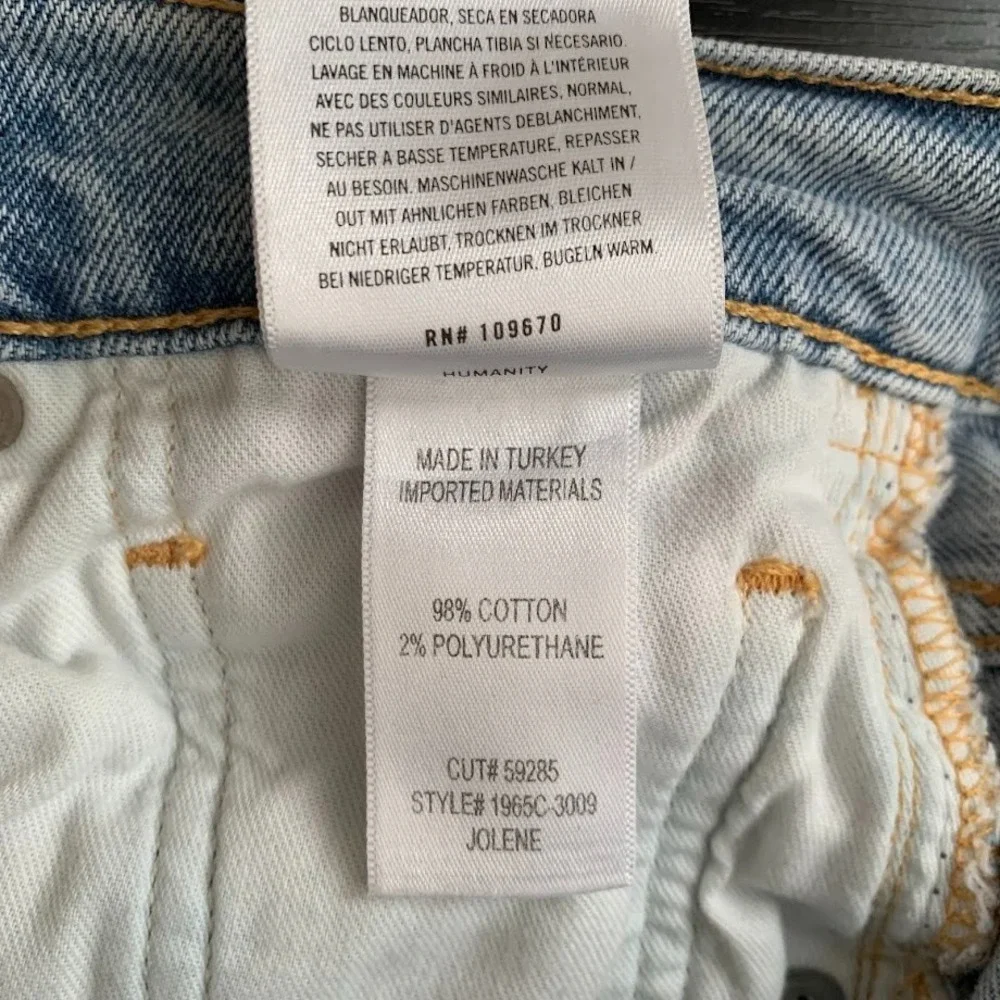 Citizens of Humanity  JOLENE High Rise Jeans Distressed Button Fly Women's 25‎